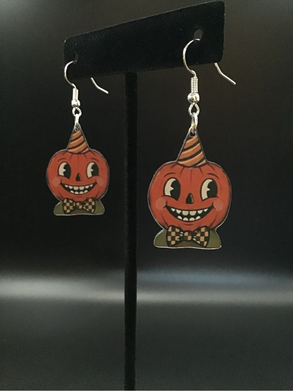 Retro Pumpkin Halloween Earrings
